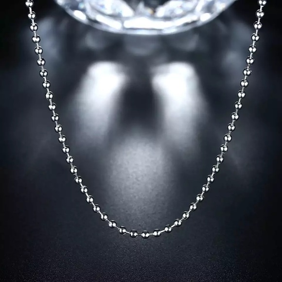 Tous Balls Beaded 925 Silver Sparkling Clavicle Chain Choker Long Necklace - Picture 6 of 11